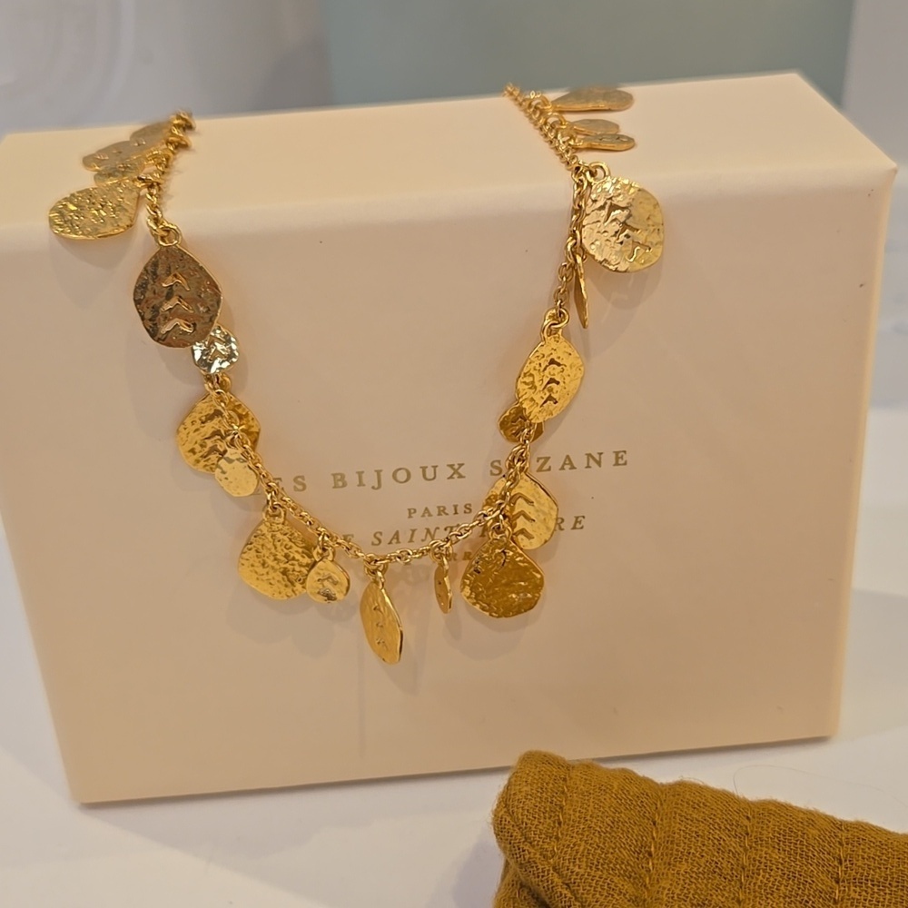 Sézane Felipa Necklace – Gold-Plated Statement Chain, Sold Out! , VGUC,